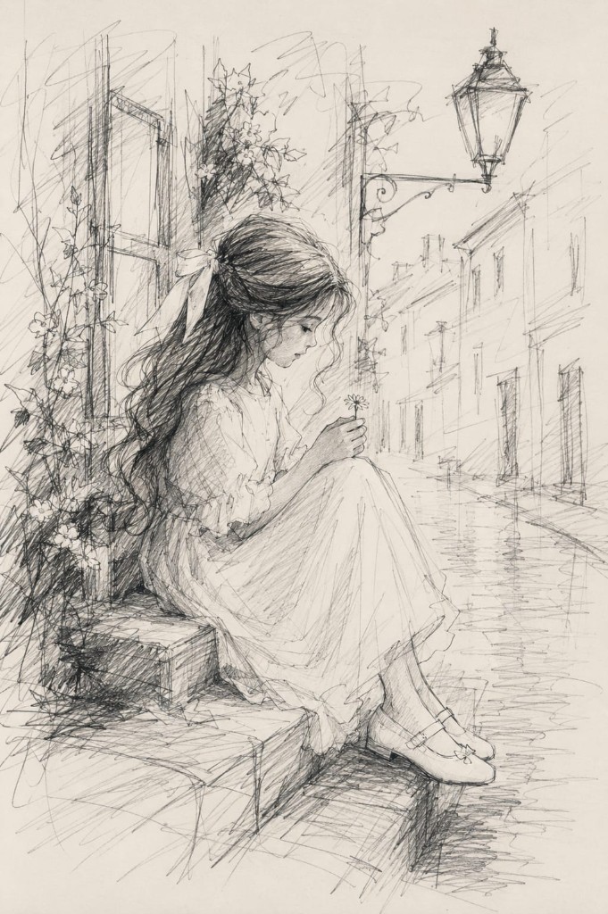 Ilustração — A Menina do Sapato Branco
